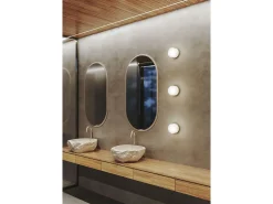 Aplique de pared LED Beneito Faure Oma de 8 W, IP65, interruptor CCT 2000 K/2800 K/4000 K, aplique vintage de aluminio, blanco