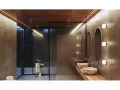 Aplique de pared LED Beneito Faure Oma de 8 W, IP65, interruptor CCT 2000 K/2800 K/4000 K, aplique vintage de aluminio, blanco