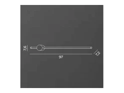 Aplique de pared LED CLOCK en aluminio 20W 3000K Perenz 97 cm Negro