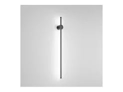 Aplique de pared LED CLOCK en aluminio 12W 3000K Perenz 65 cm Negro