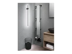 Aplique de pared LED CLOCK en aluminio 12W 3000K Perenz 65 cm Negro