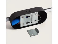 Aplique de Pared LED con Batería USB Recargable Metal Aura Negro