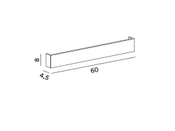 Aplique de pared LED de 18 W, pintable en yeso blanco mate, 3000 K, 1440 lm, difusor coloreable - Perenz - Blanco