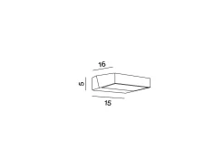 Aplique de pared LED Giro - 14 W, 3000 K, regulable 340°, 1120 lm, IP54, 15 x 5 x 16 cm, gris claro - Perenz