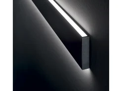Aplique de pared LED integrado lineal decorativo negro, 3000K