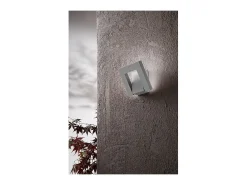 Aplique de pared LED Leva de 12 W, temperatura de color de 3000 K a 4000 K, ángulo ajustable de 340°, 960 lm, IP54, color gris cemento - Perenz