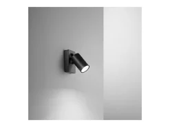 Aplique de pared LED ODDY orientable redondo Negro 1xGu10 Perenz