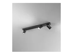 Aplique de pared LED ODDY orientable redondo Negro 3xGu10 Perenz