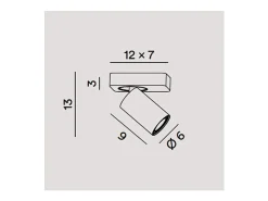 Aplique de pared LED ODDY orientable redondo Blanco 1xGu10 Perenz