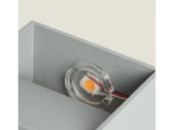 Aplique de Pared LED 6W de Aluminio Iluminación Doble Cara Lico Gris Claro 3000K Blanco Cálido