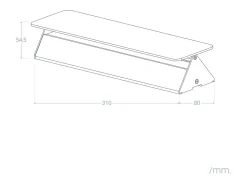 Aplique de Pared LED 10W de Aluminio Temis Blanco 3000K Blanco Cálido