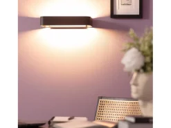 Aplique de Pared LED 9W de Aluminio Deves Negro 2700K Blanco Cálido