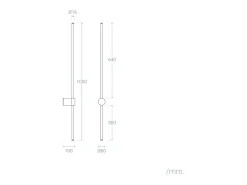 Aplique de Pared Lineal LED 15W de Metal Big DeLux Negro