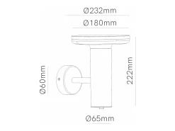 Aplique de pared Mac blanco - Aplique LED de 12 W con interruptor CCT 2700K/3200K/4000K, aplique de pared de aluminio - Beneito & Faure