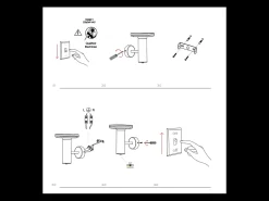 Aplique de pared Mac negro - Aplique LED de 12 W con interruptor CCT 2700K/3200K/4000K, aplique de pared de aluminio - Beneito & Faure