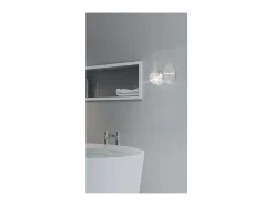Aplique de pared modelo Azalea acabado cromo 12cm (alto) 12cm(ancho) 7 cm(fondo