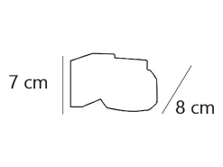 Aplique de pared modelo Portia acabado cromo 7 cm(alto) 10 cm(ancho) 12 cm(fondo