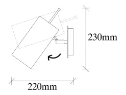 Aplique de pared orientable acabado en oro ALICE - Diseño moderno y elegante