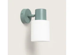 Aplique de Pared Orientable Metal y Cristal Zion Verde Celadón