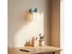 Aplique de Pared Orientable Metal y Cristal Zion Verde Celadón