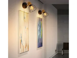 Aplique de pared para interior Nettlife, estilo vintage, negro, foco de pared de una bombilla, lámpara de pasillo, casquillo E14 (bombilla no incluida)