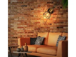 Aplique de pared para interior Nettlife, estilo vintage, negro, foco de pared de una bombilla, lámpara de pasillo, casquillo E14 (bombilla no incluida)