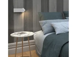 Aplique de pared SERENE estilo moderno - LED SMD 6W - 732lm Y 3K - IP20 - 350º - on&off y USB - doble posición-acero y blanco