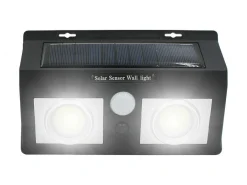 Aplique de Pared Solar LED 2 Luces con Sensor Crepuscular y Movimiento Negro 7500K 20000H 7hSevenOn