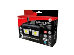 Aplique de Pared Solar LED 2 Luces con Sensor Crepuscular y Movimiento Negro 7500K 20000H 7hSevenOn