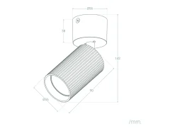Aplique de Techo Aluminio Aritz 1 Foco Blanco