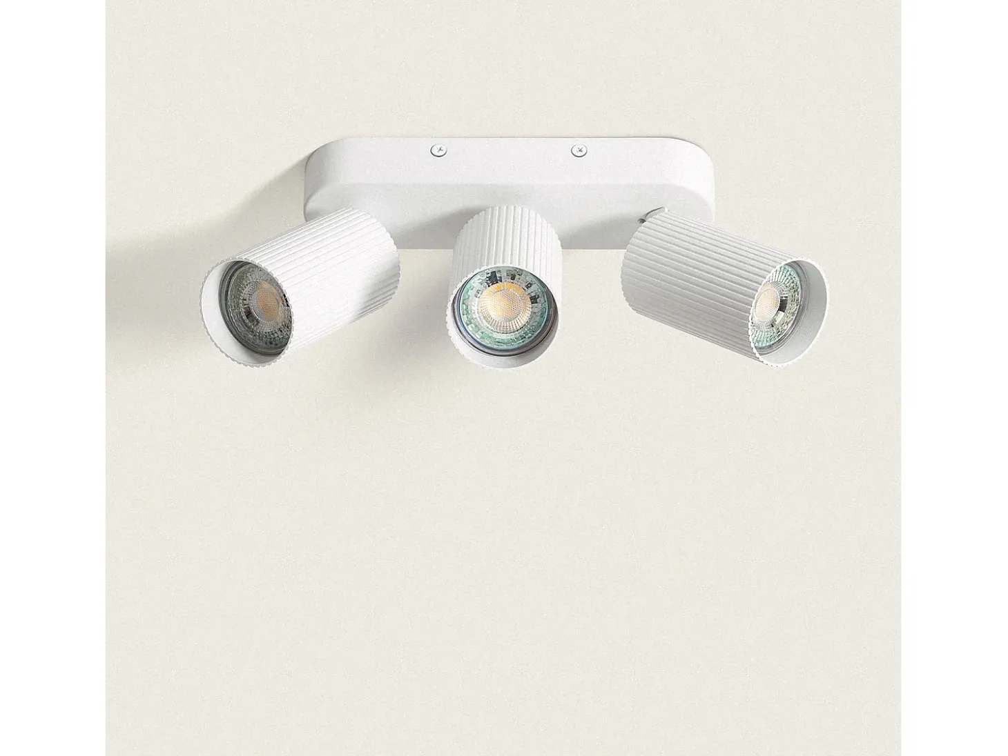 Aplique de Techo Aluminio Aritz 3 Foco Blanco