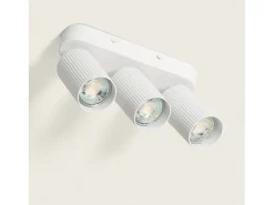 Aplique de Techo Aluminio Aritz 3 Foco Blanco