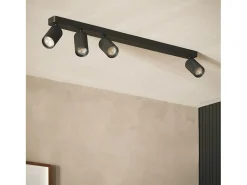 Aplique de Techo Aluminio Breixo 4 Focos Negro