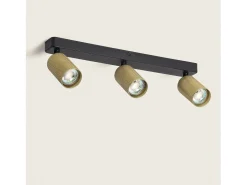Aplique de Techo Aluminio Breixo 3 Focos Dorado