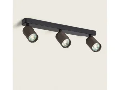 Aplique de Techo Aluminio Breixo 3 Focos Bronce