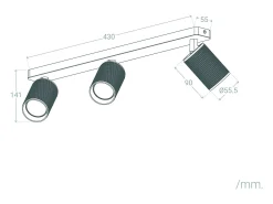 Aplique de Techo Aluminio Breixo 3 Focos Bronce