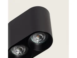 Aplique de Techo Circular Doble Traxim Negro