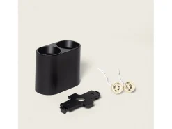 Aplique de Techo Circular Doble Traxim Negro