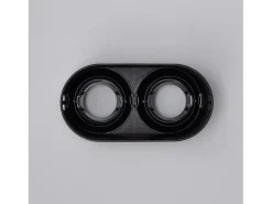 Aplique de Techo Doble Negro con Bombilla GU10 Space 6000K Blanco Frío