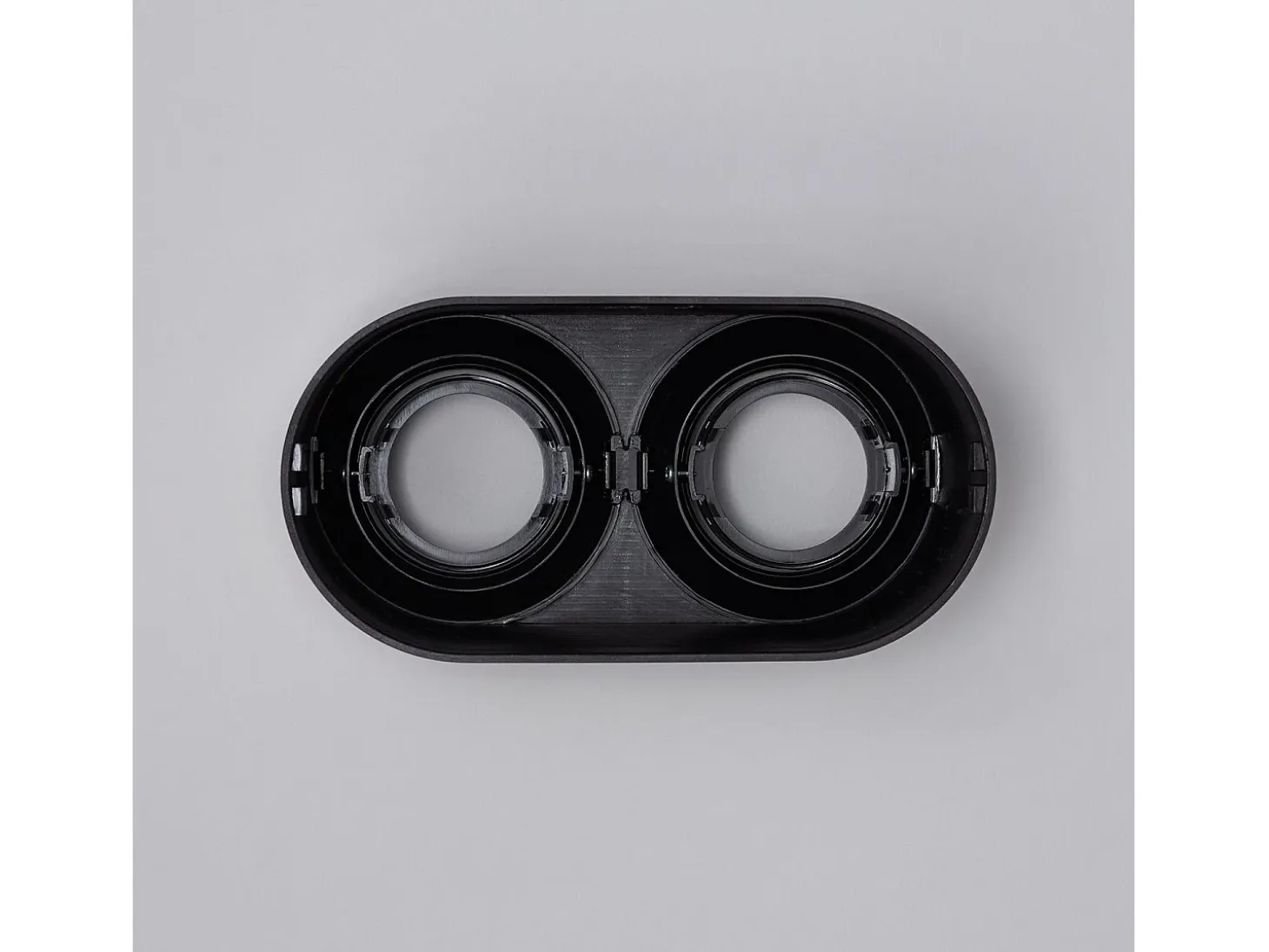Aplique de Techo Doble Negro con Bombilla GU10 Space 6000K Blanco Frío