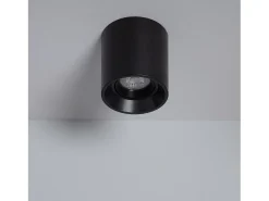 Aplique de Techo Negro con Bombilla GU10 Space 2700K Blanco Cálido