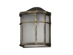 Aplique Exterior Aluminio Modelo Bellatrix Dorado Ip44