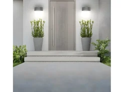 Aplique Exterior Kefir Acabado Gris De Policarbonato