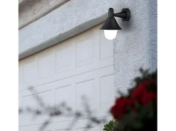 Aplique Exterior Mentol 1luz Negro Ip44