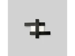 Aplique LED de diseño moderno 30W negro - Estructura geométrica de acero, luz cálida 3000K, 2620lm, ancho 65,5 cm, IP20