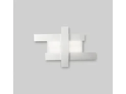 Aplique LED de diseño moderno blanco 40W - Estructura geométrica de acero, luz cálida 3000K, 2620lm, ancho 84 cm, IP20