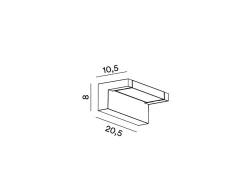 Aplique LED de pared de 20 W, temperatura correlacionada de 3000 K a 4000 K, ángulo de inclinación de 340°, 1750 lm, IP65, 20,5 cm, antracita - Perenz