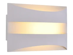 Aplique LED de pared para interiores Nettlife blanco - Diseño moderno, 3000 K, 5 W, iluminación de pared blanca cálida, iluminación vertical y horizontal.