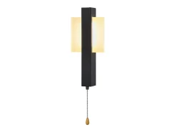 Aplique LED de pared para interiores Nettlife con interruptor - Lámpara de pasillo de diseño moderno, color negro, 3000 K, blanco cálido, 6 W