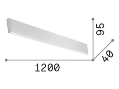 Aplique LED Lineal Integrado Decorativo Blanco, 4000K